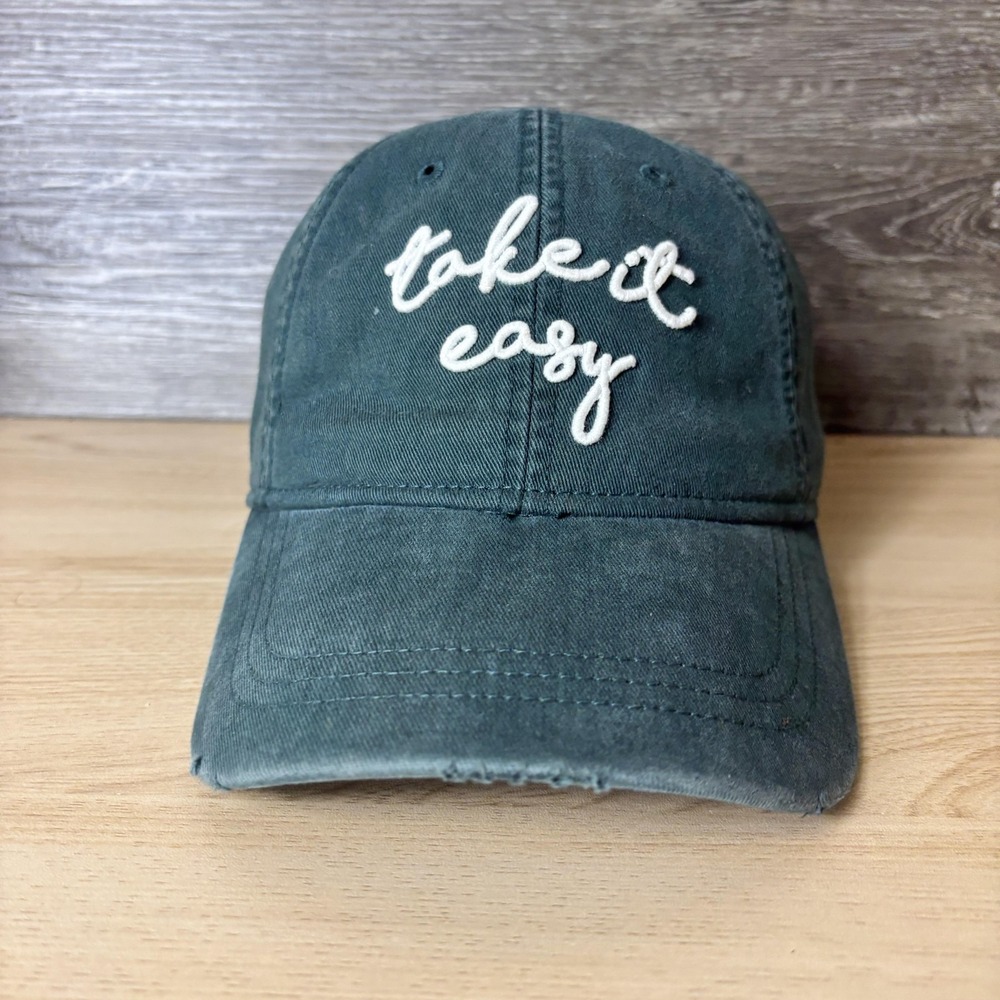 American Eagle Outfitters Hat Cap Strap Back Take It Easy Embroidered Mens One